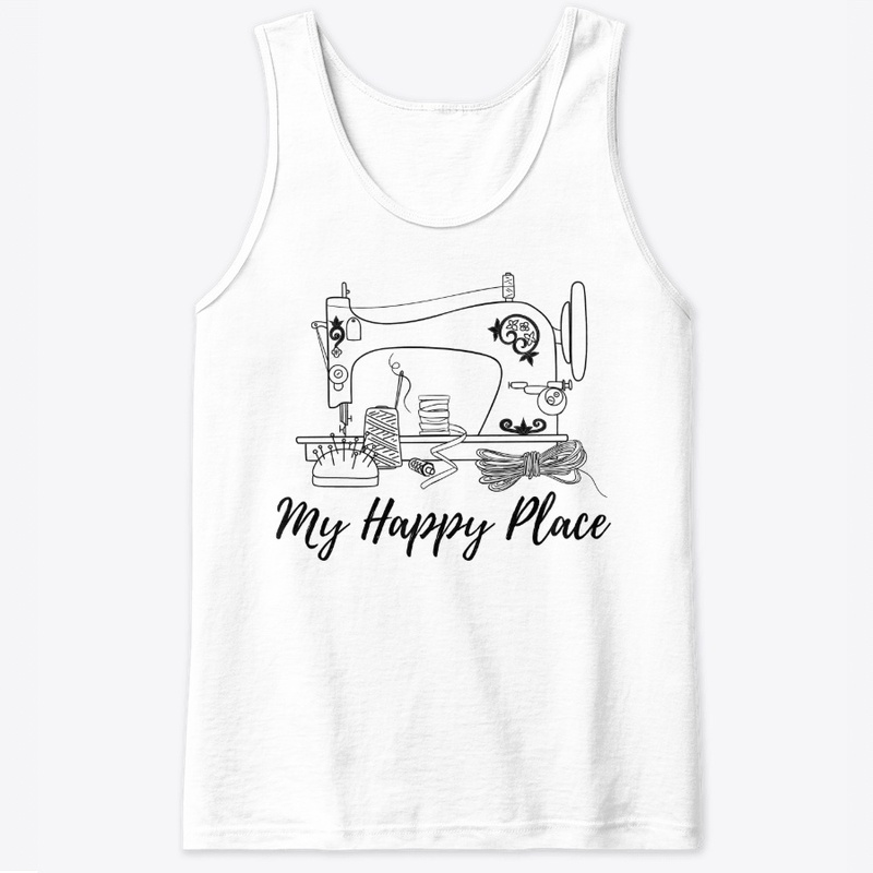 My Happy Place -blk- Sewing Machine Art