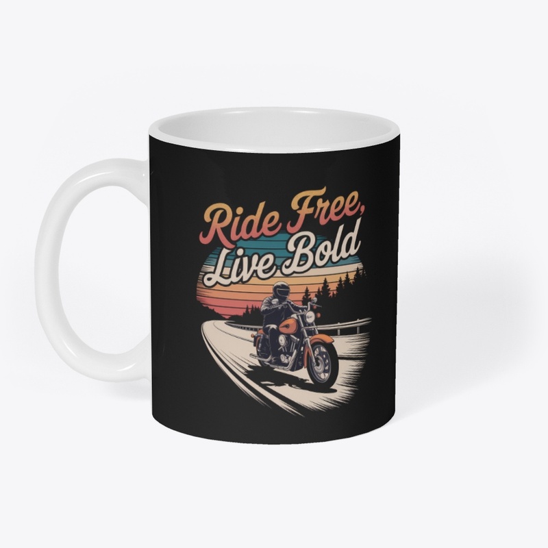  Ride Free Live Bold, Motorcycle Graphic