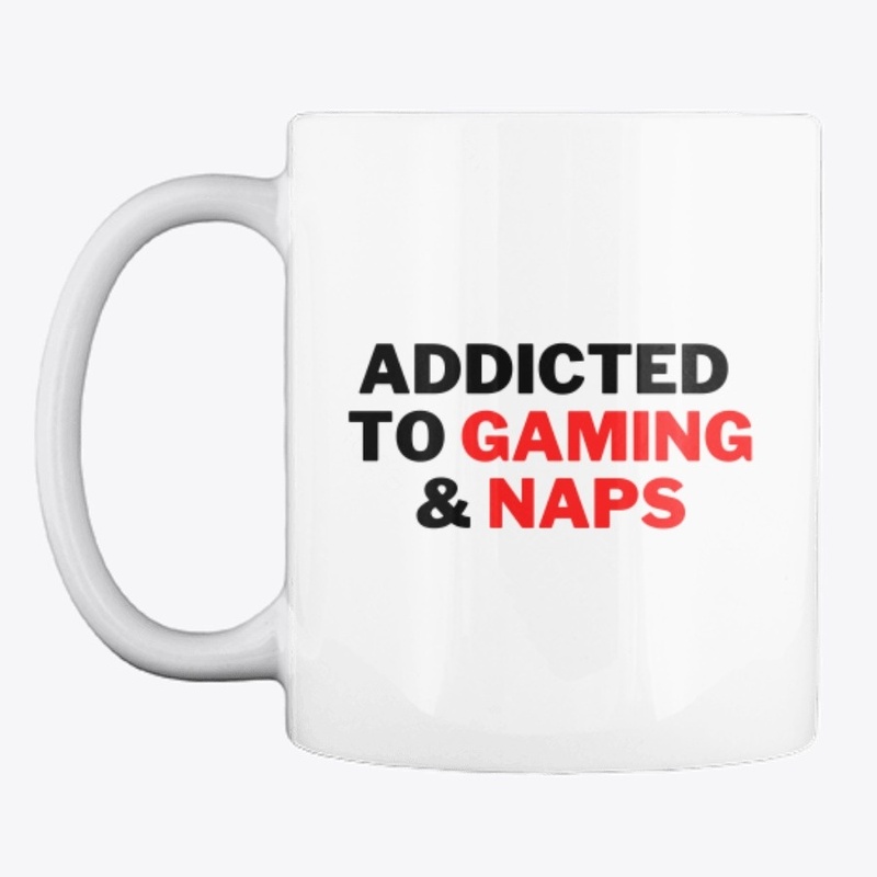 t-shirt addicted to gaming and naps