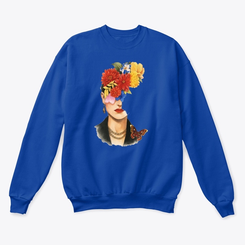 Floral Reflection – Abstract Mixed-Media