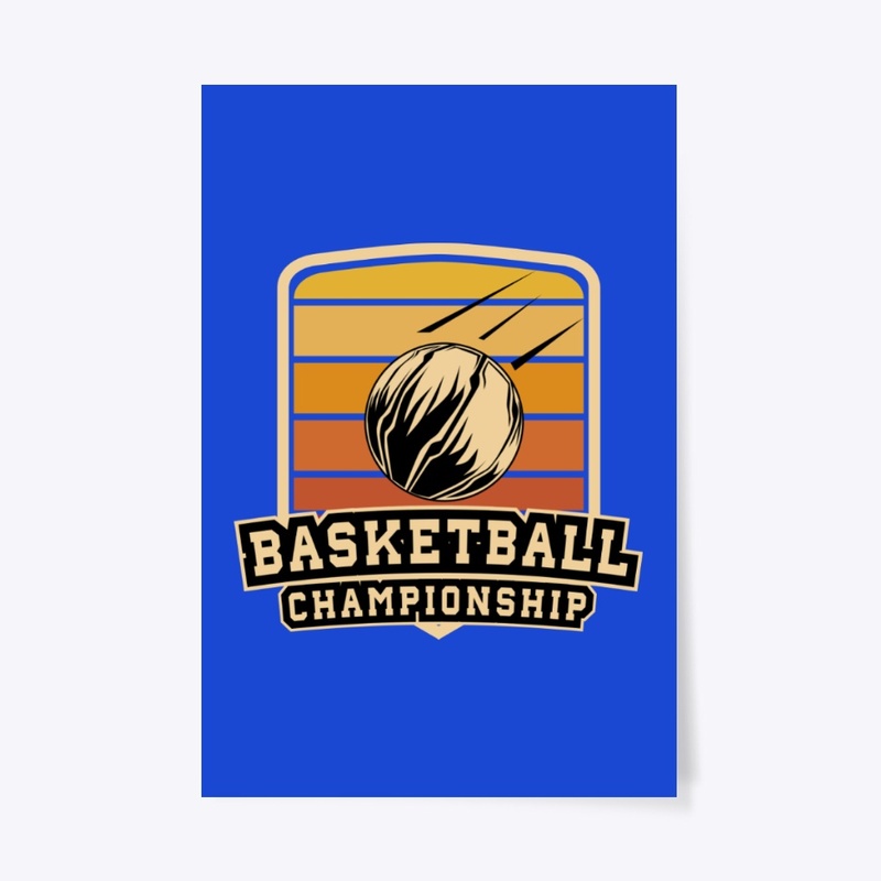 Vintage Retro Basketball Silhouette