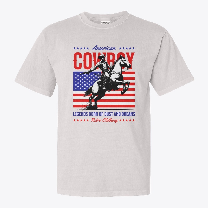 American Cowboy Graphic Retro Streetwear