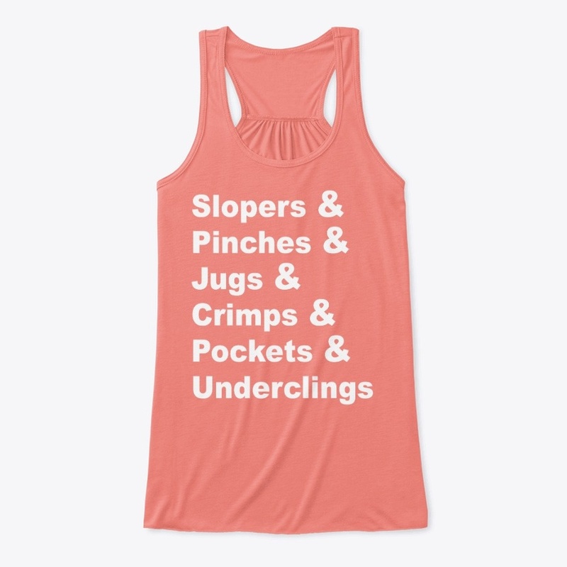 Rock Climbing Words on Color