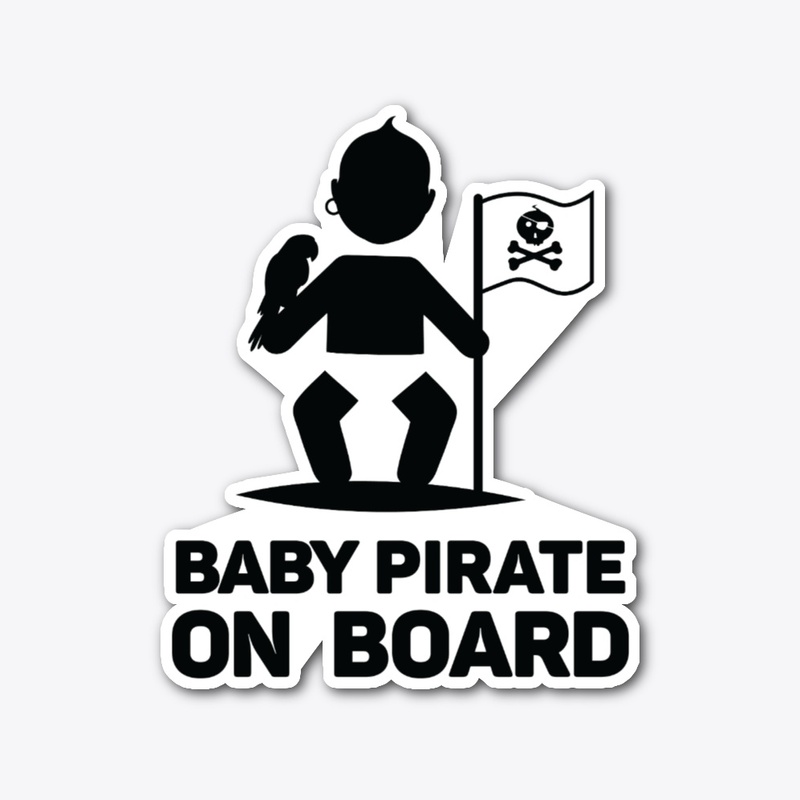 CAR STICKER - BABY PIRATE ON BOARD