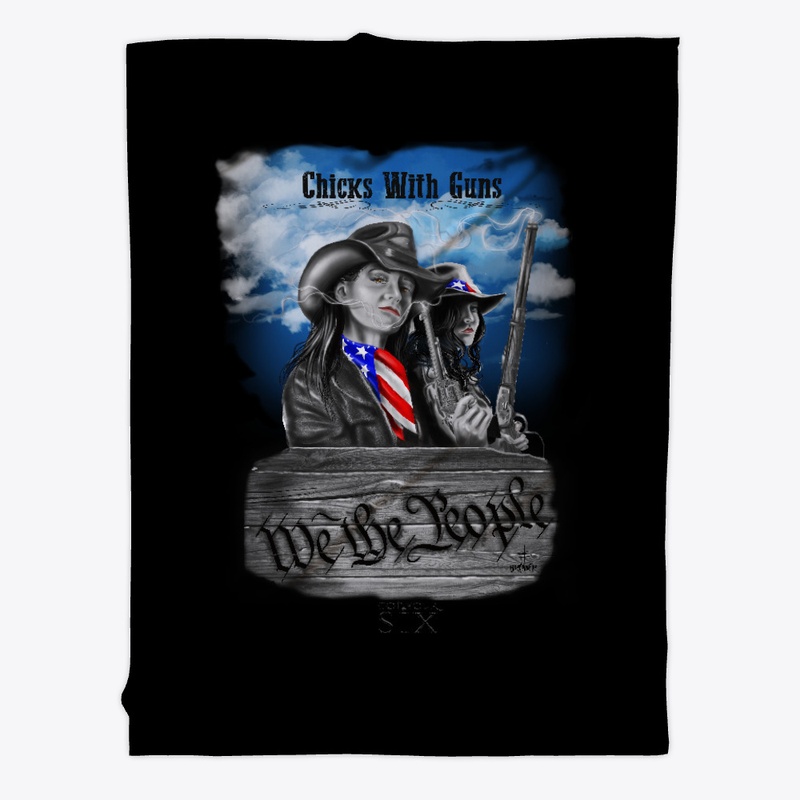Chicks With Guns Fleece Blanket