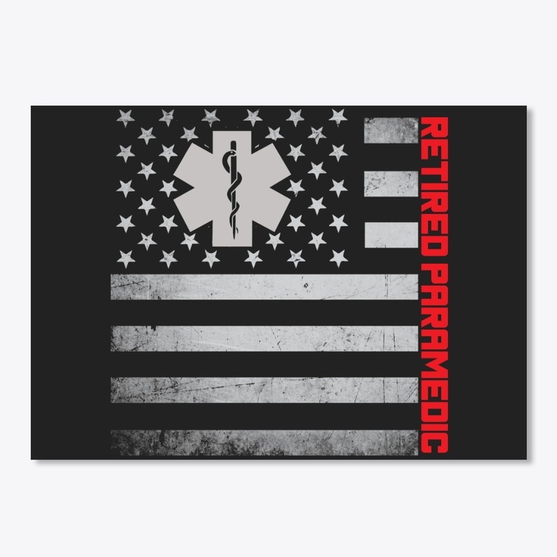 Retired Paramedic US Flag Mask