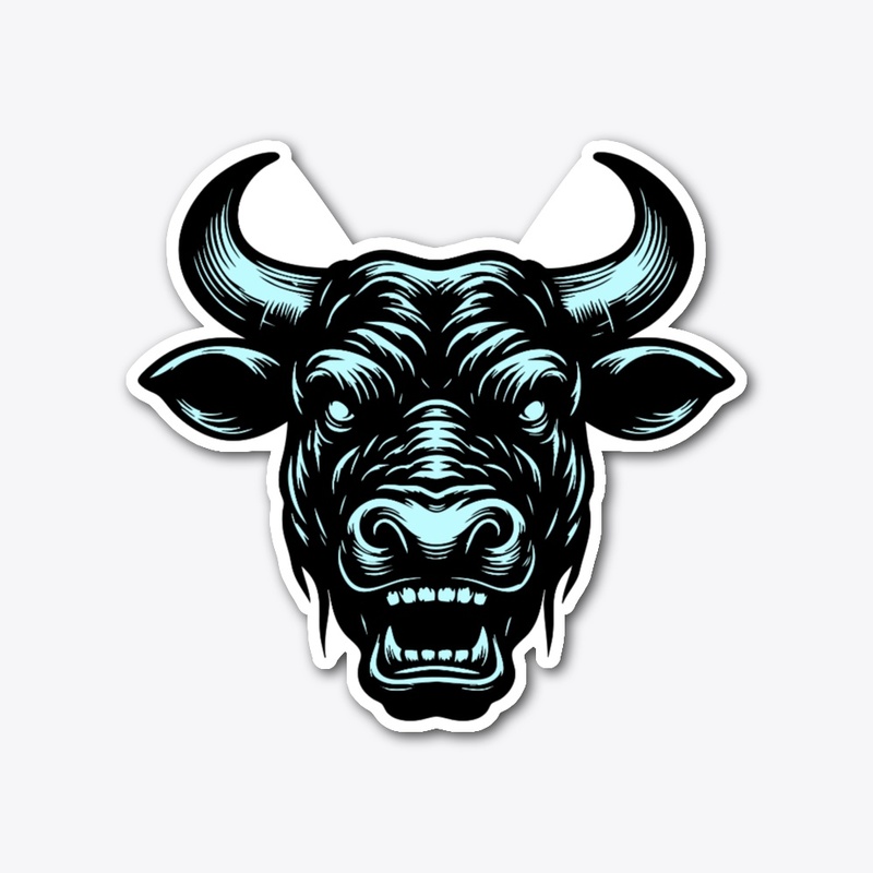 Wild Angry Cow Graphic