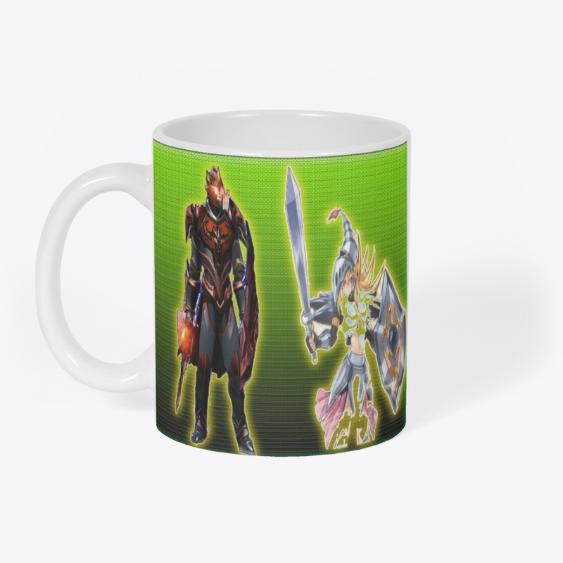 Man and woman fighters drinkware
