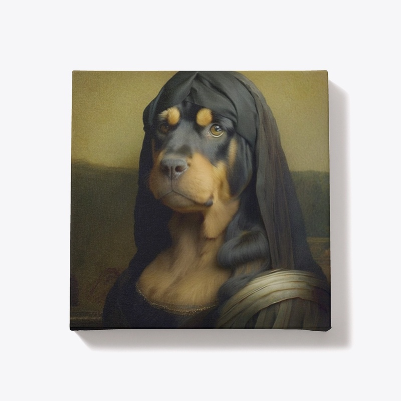 Rottweiler as Monalisa