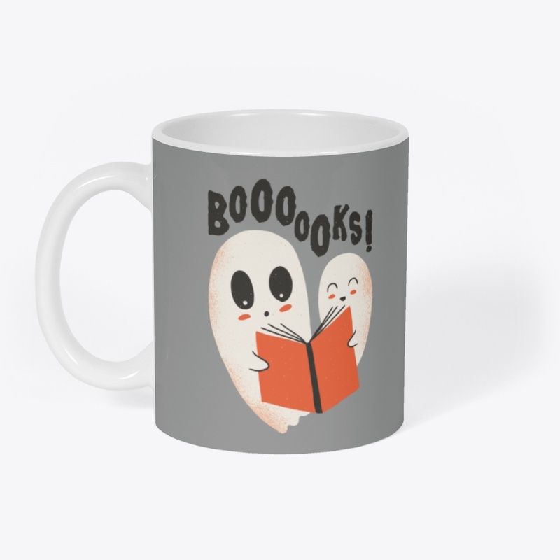 Ghosts Boo Reading a Book