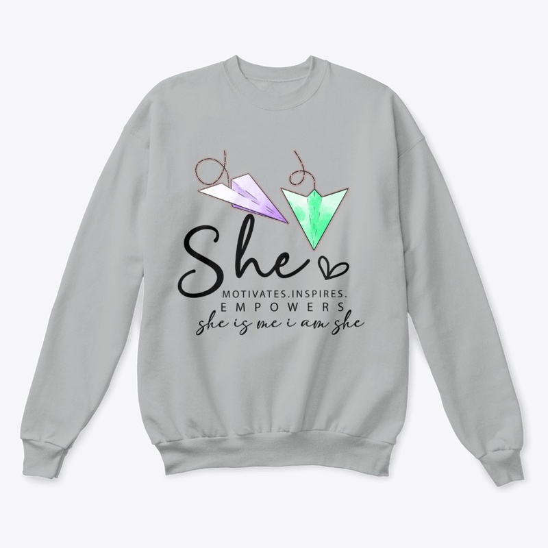  Empowered She Origami Quote Tee