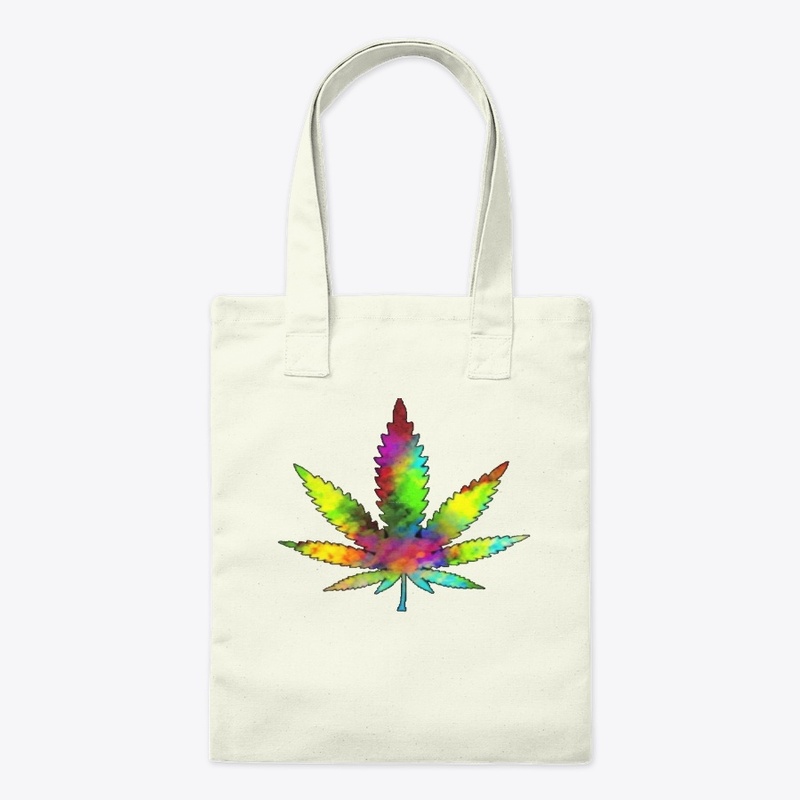 RAINBOW COLORS MARIJUANA LEAF