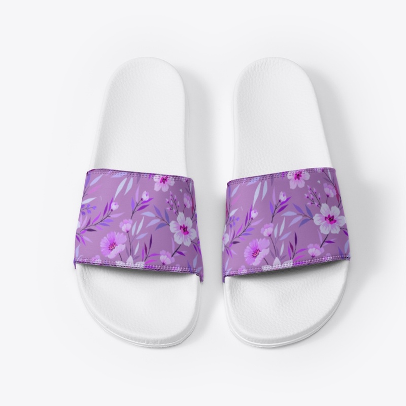 Pretty pink white purple spring flowers
