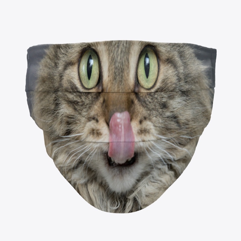 Kitty with his tongue out