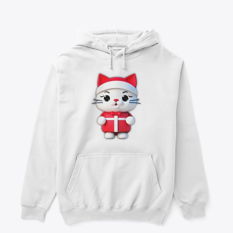 3D Santa Kitty with Gift