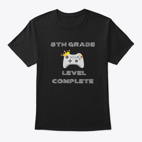 8 Th Grade Black T-Shirt Front