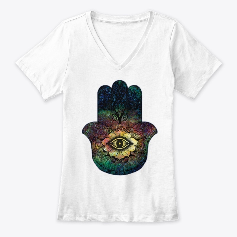 Hamsa amulet - Hand of Fatima in color 