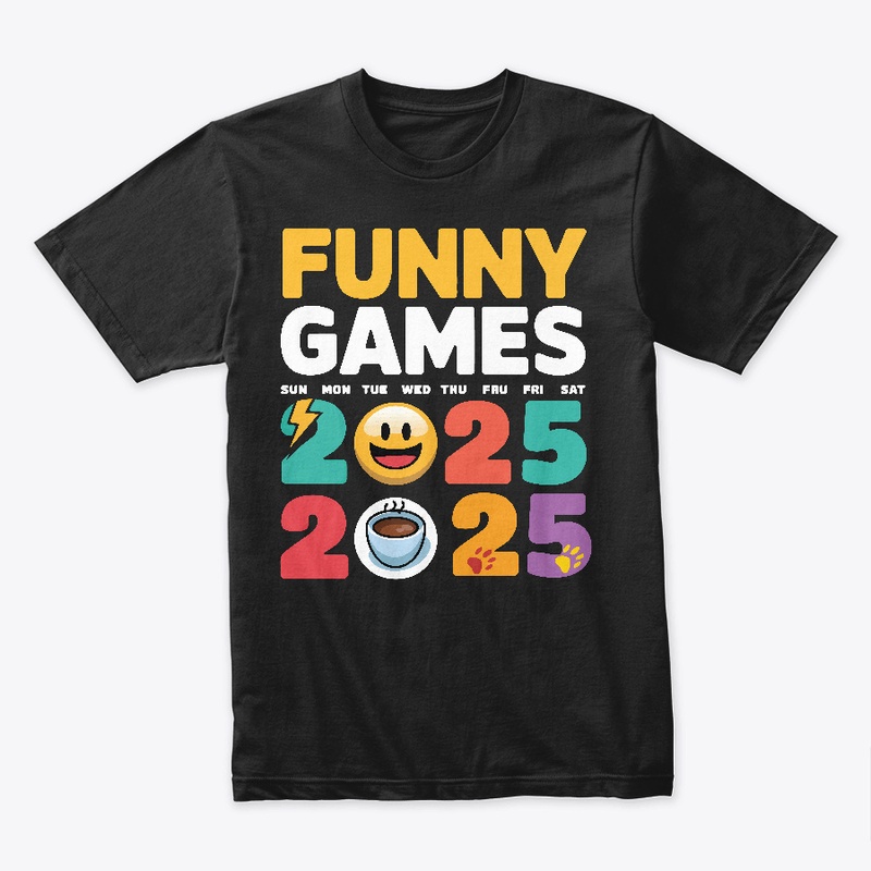 Funny Games 2025 Vibrant Iconic Design. 