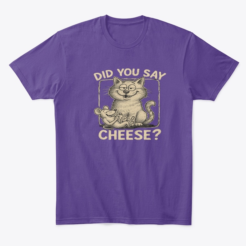 Cute Cat and Mouse Cartoon T-Shirt