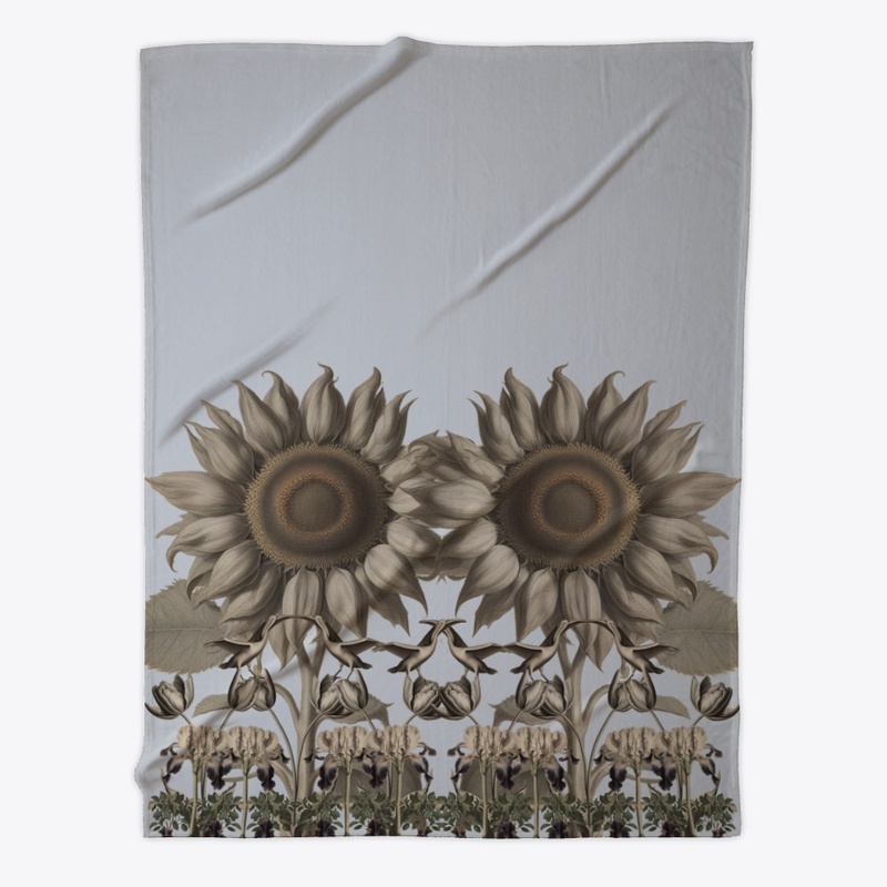 sunflower, iris, tulip