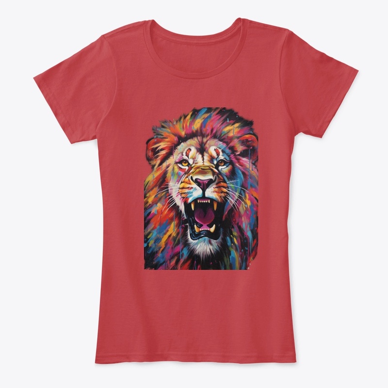 angry lion