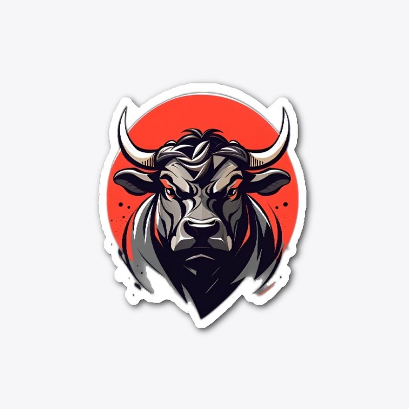 Angry bull printed products