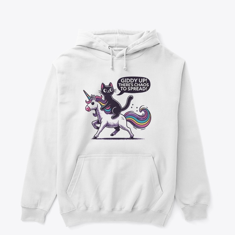 Funny Cat Riding Unicorn