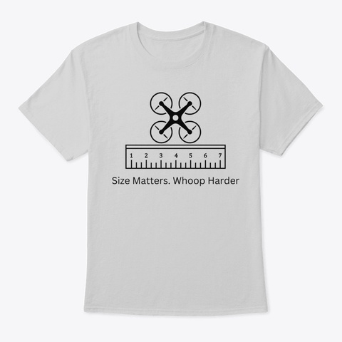Size Matters, Whoop Harder Light Steel T-Shirt Front