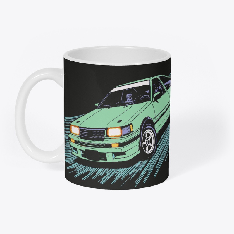 Drift King AE86 Retro Manga Car Art