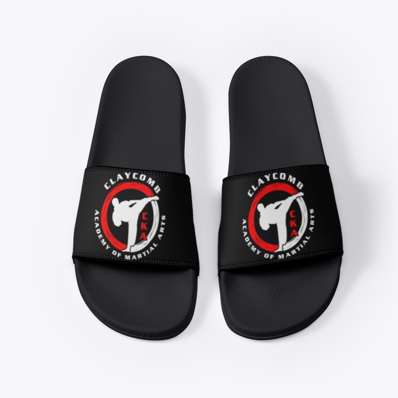 CKA Black Slide Sandals