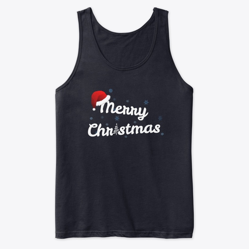 Merry Christmas Santa Hat with Tree 