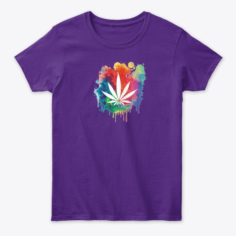 Color Drip Leaf Cut