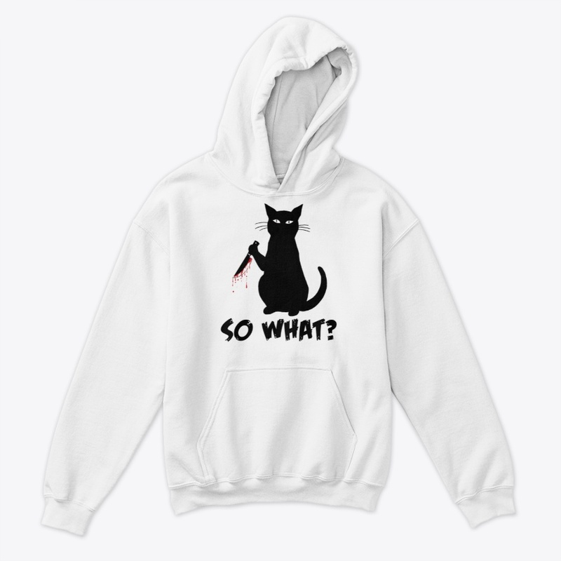 Funny Horror Murderous Knife Cat 