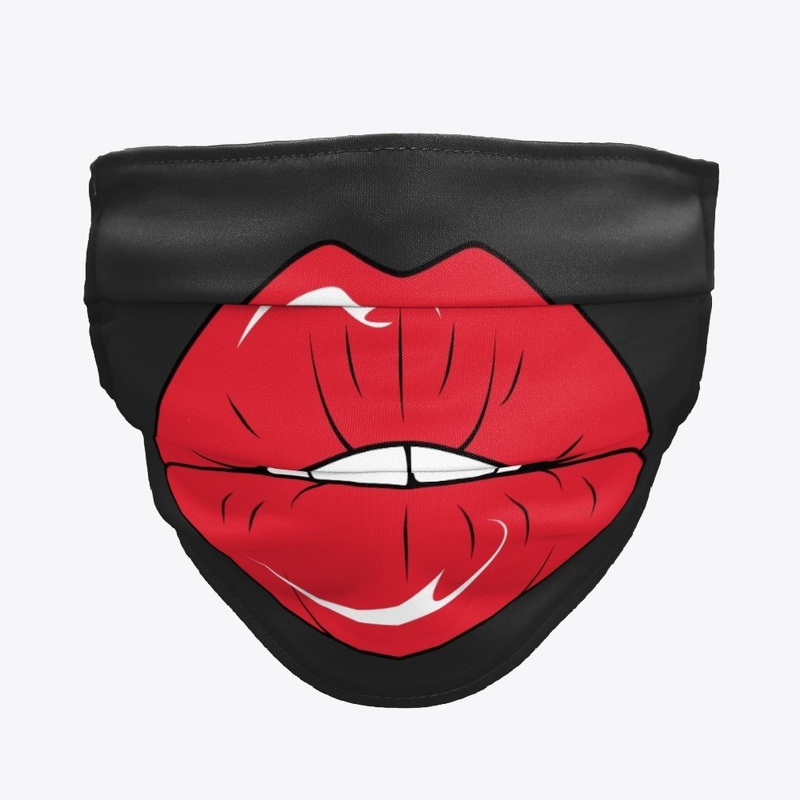 Red Lips Face Mask