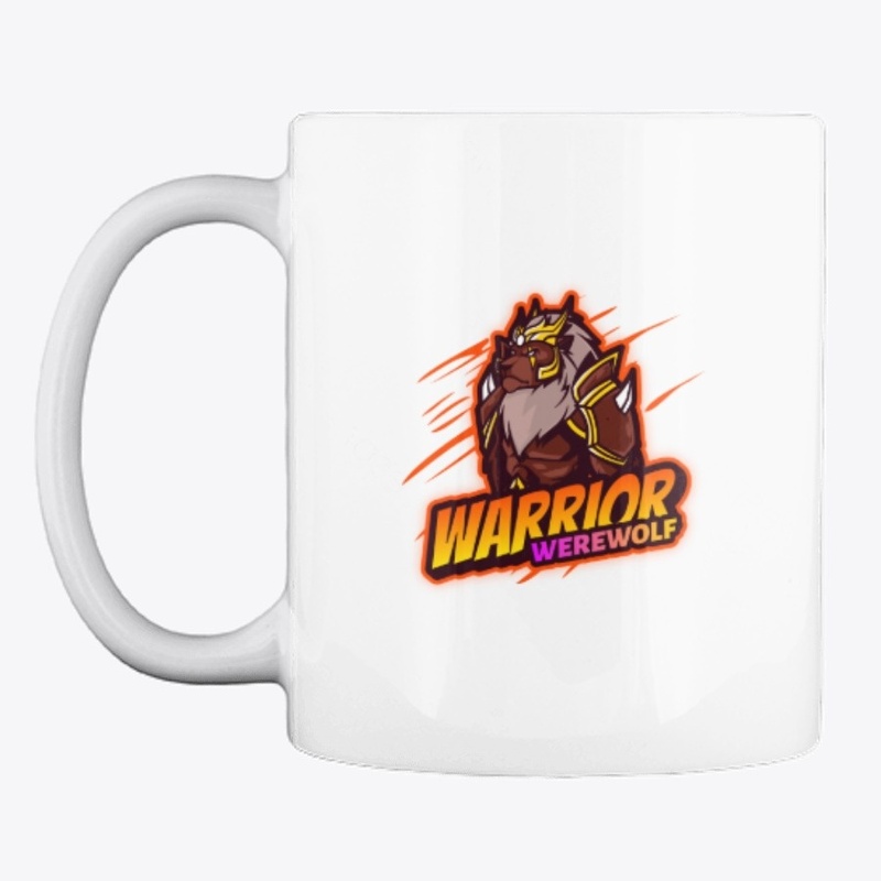 Cartoon logo design: warrior werewolf