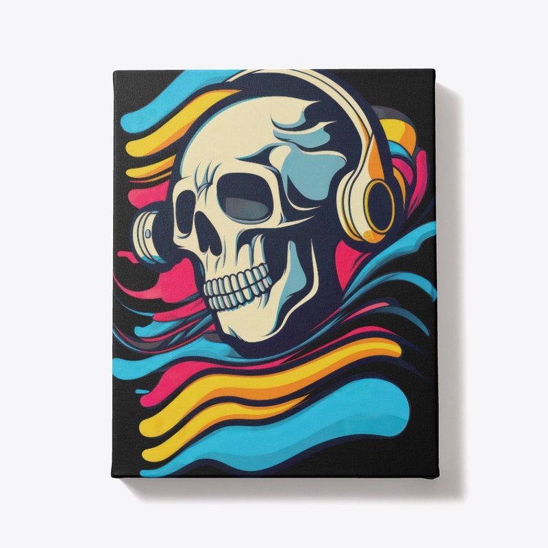 Music, Life, Skull, Headphone, Enjoy