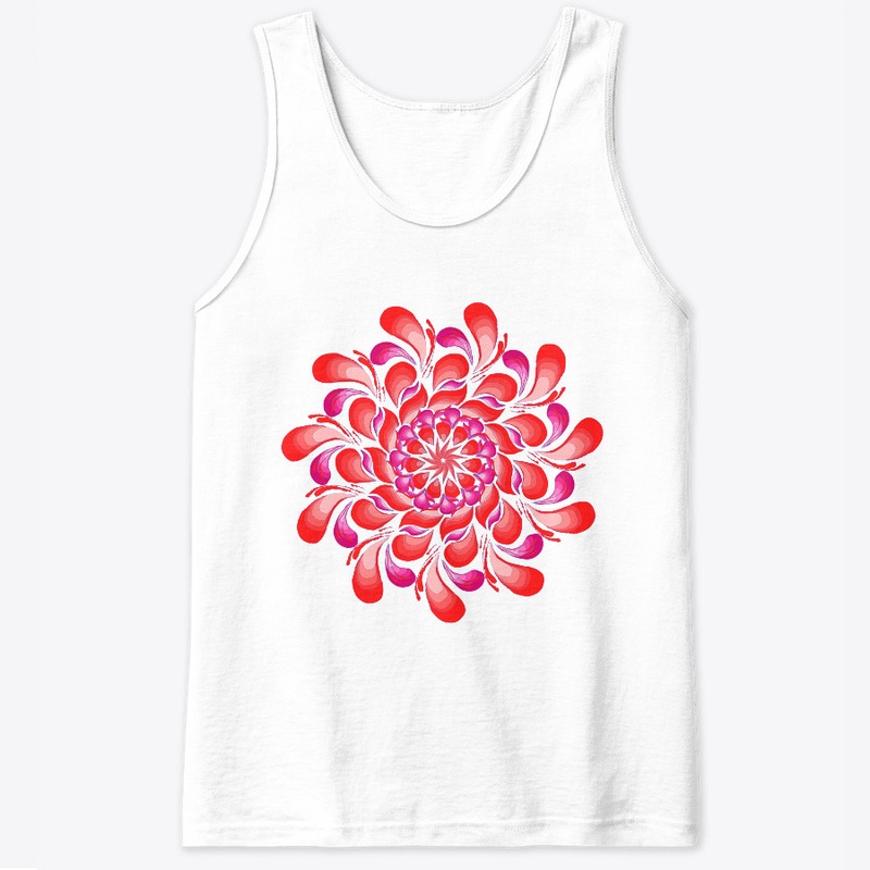 Red Printed Mandala Design