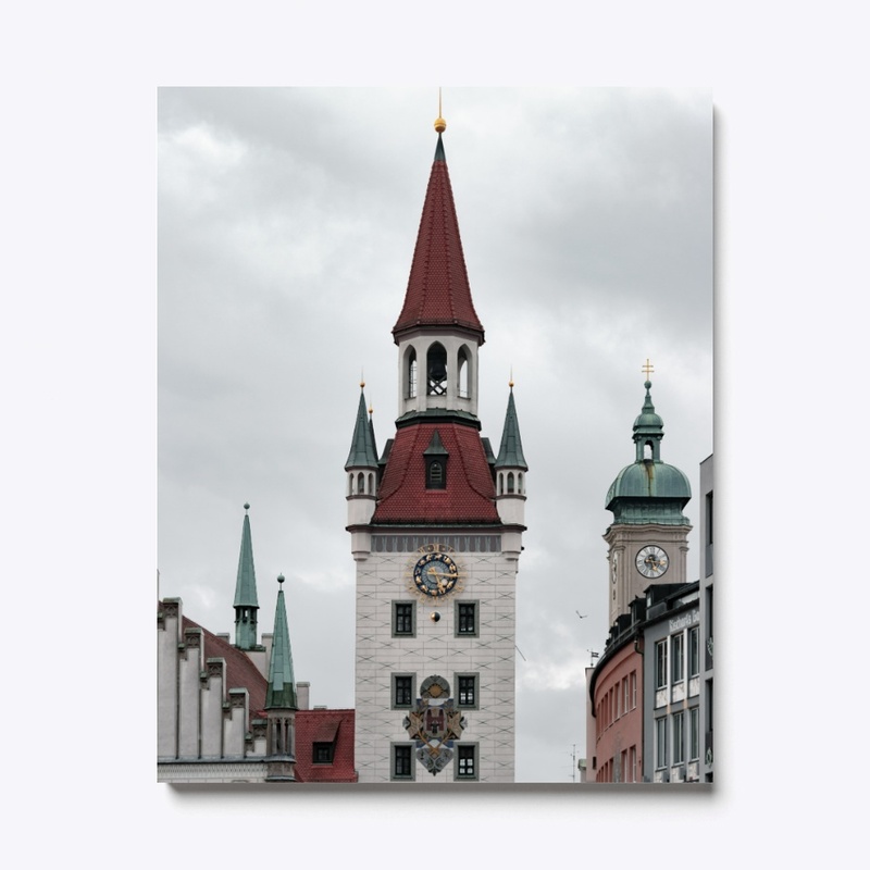 Clock tower on a cloudy day