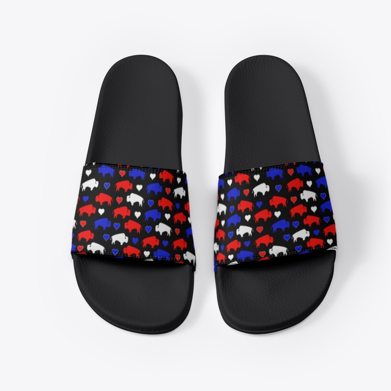 Buffalo Hearts Red White Blue