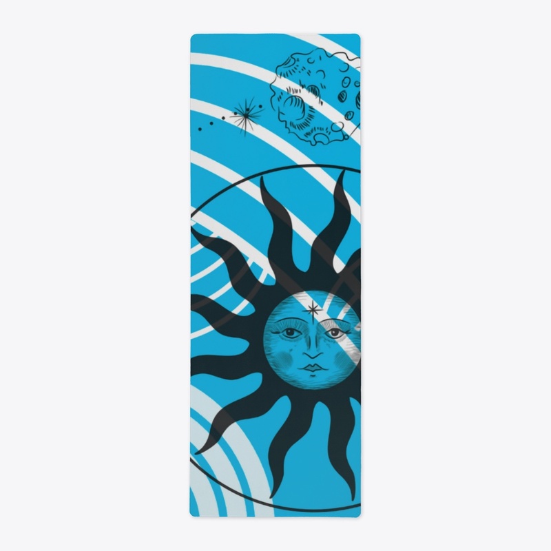 Bright Blue Sun Pattern