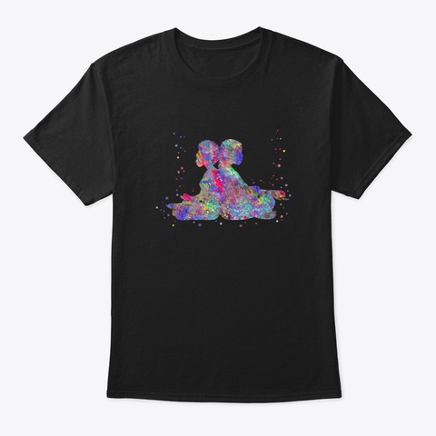 Couple Meditation Black T-Shirt Front