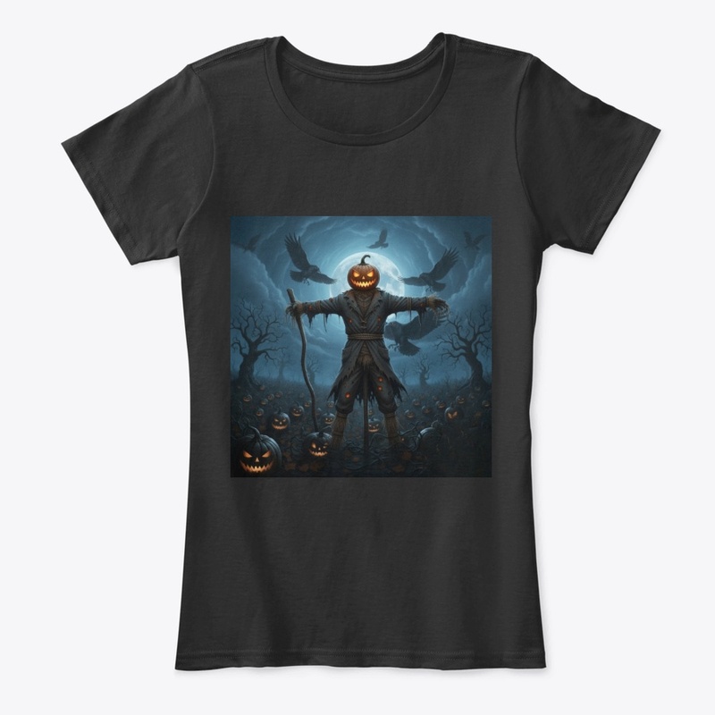Scarecrow In Haunted Pumpkin Patch