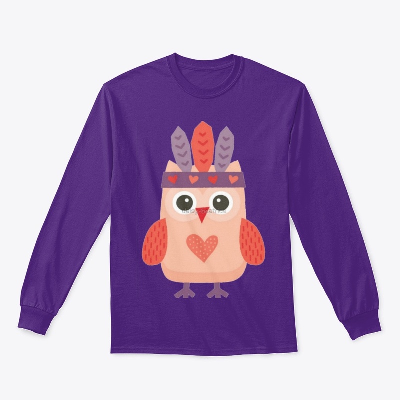 Men Bird Printed Long Sleeve T-shirt