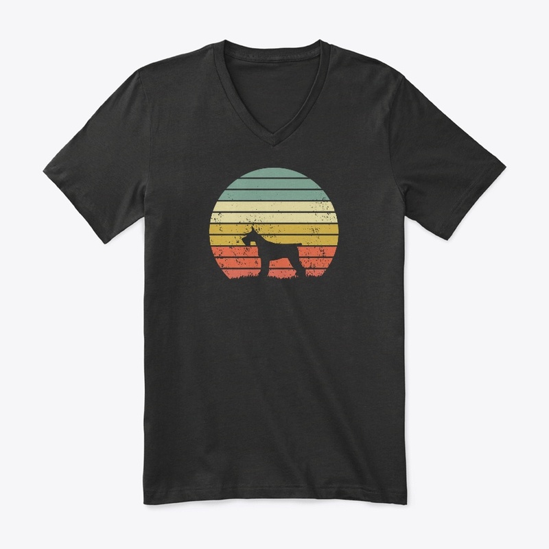 Schnauzer Dog Lover Retro Sunset