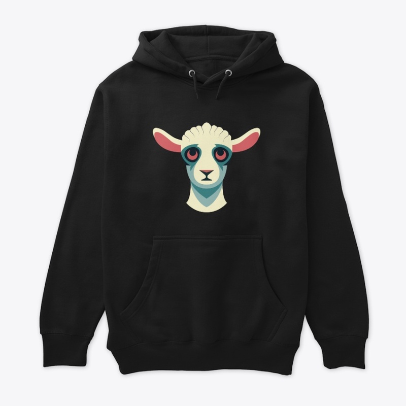 Whimsical Kid: Baby Goat Abstract Bliss
