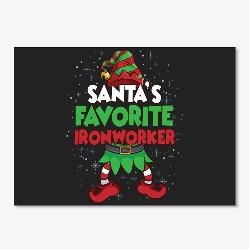 Santa's Favorite Ironworker Hoodie
