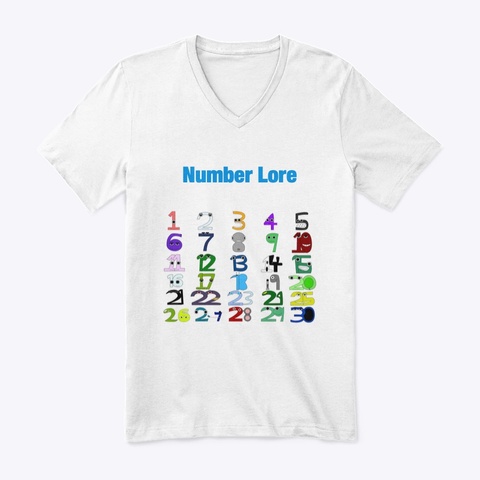 Sillypants Number Lore T Shirt White T-Shirt Front