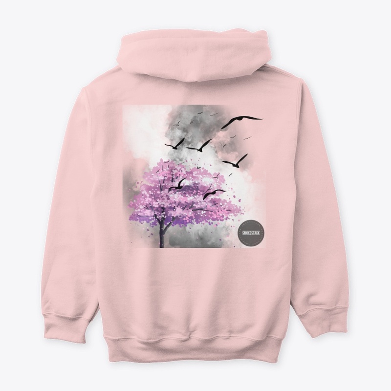 Cherry Blossom Print Hoodie