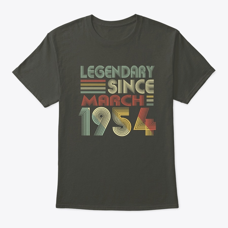 March 1954 T-Shirt 65 Years Old Birthday