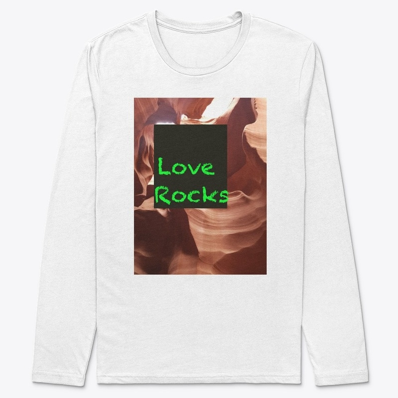 Love Rocks Funny Neon Green Nature Pic